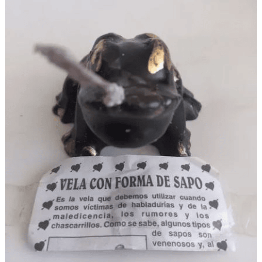 Vela Esotérica Con Forma de Sapo (Contra Habladurías)