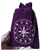 Bolsa de Tarot Diseño Signos del Zodiaco Morado 13 x 18 cm
