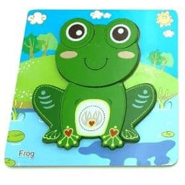 Puzzle Infantil Frog - Estimulación Temprana Madera Didáctico