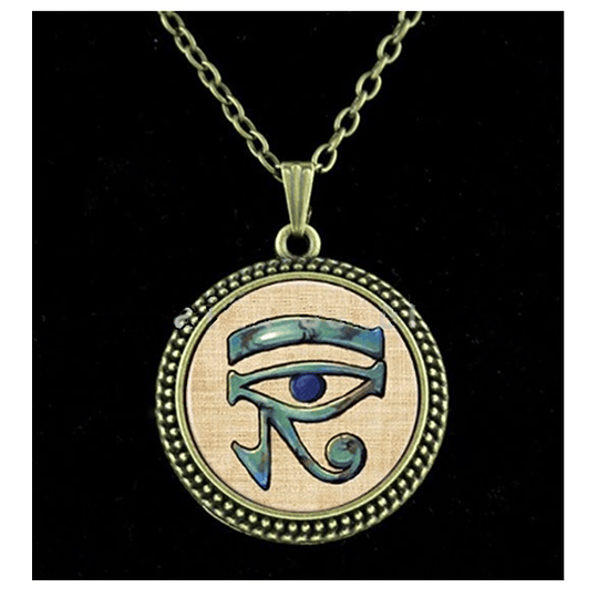 Collar Dorado Colgante Ojo Antiguo de Horus Esotérico