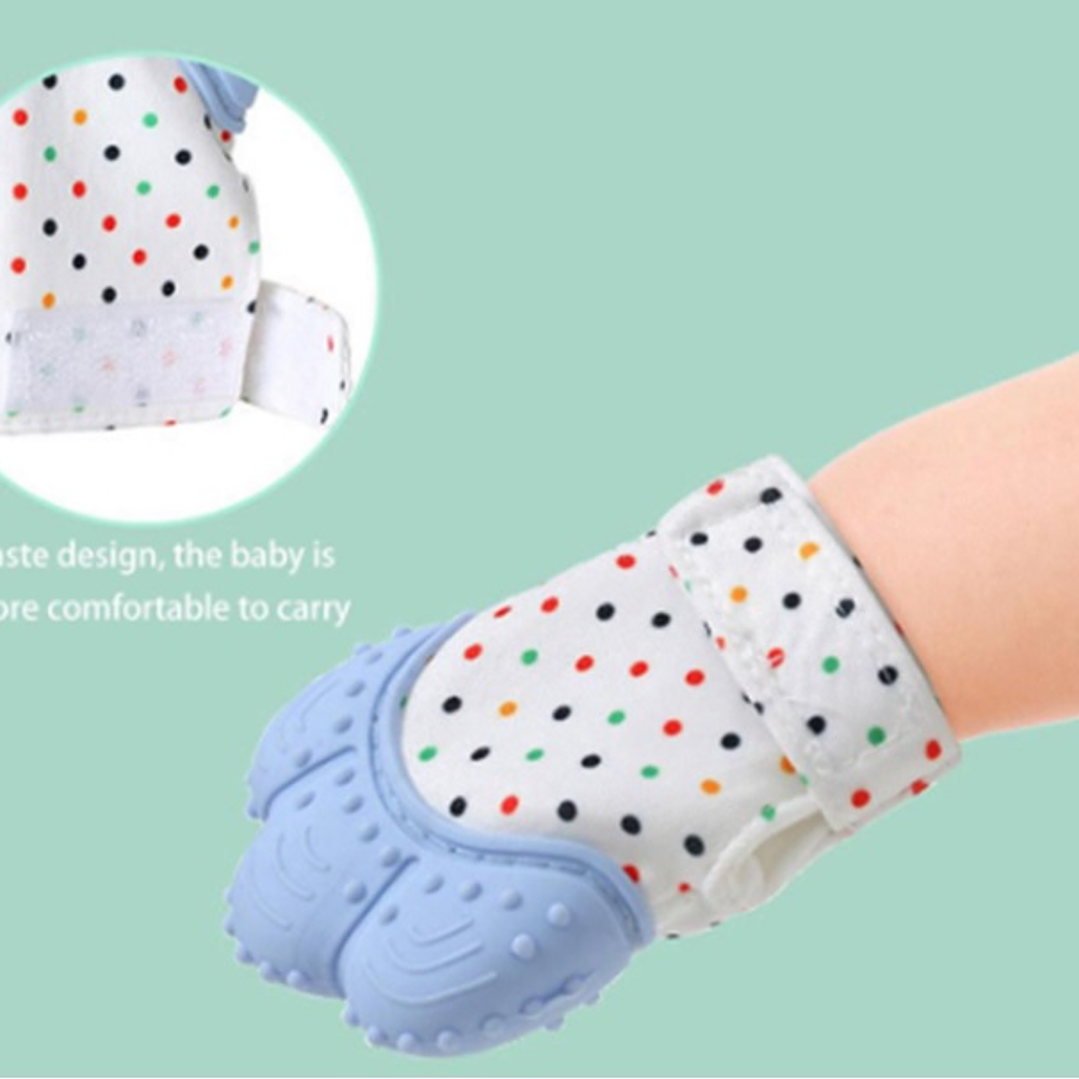 Guante Dentición Infantil Celeste 4