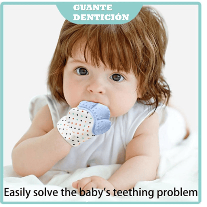Guante Dentición Infantil Celeste 2