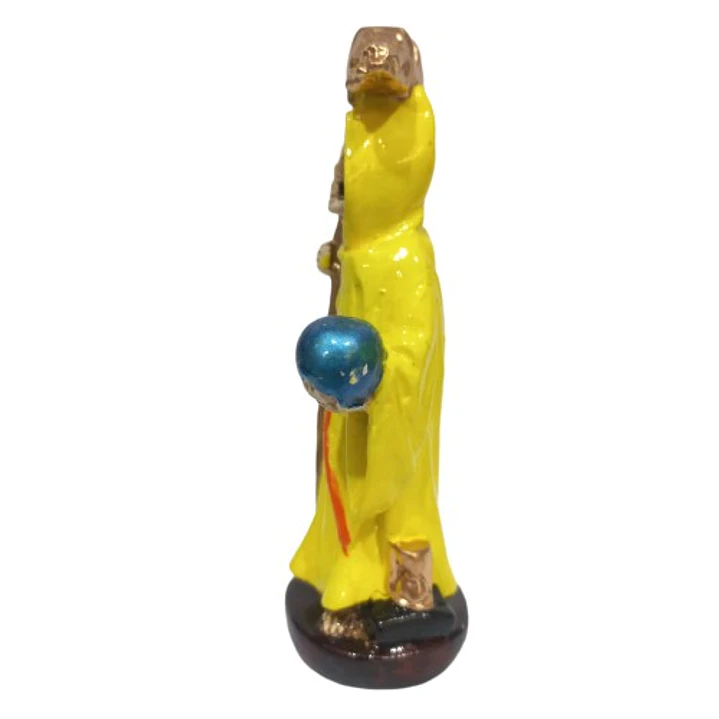Figura pequeña de la Santa Muerte 12 cm color amarilla 2