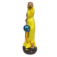 Figura pequeña de la Santa Muerte 12 cm color amarilla - Miniatura 2