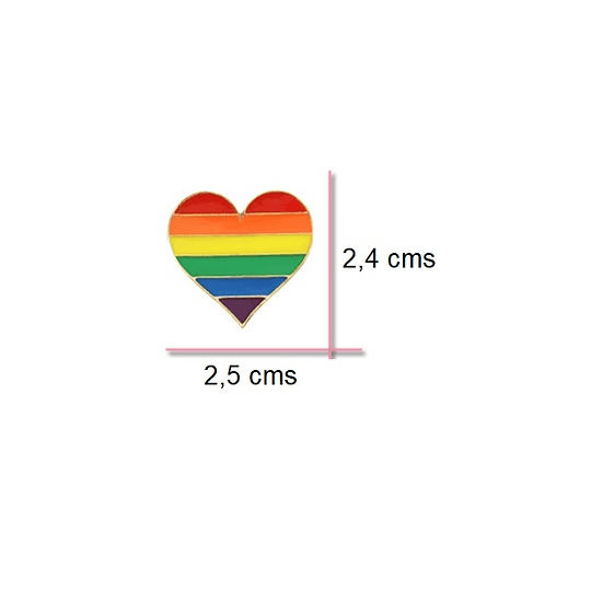 Pin Broche Corazón Horizontal LGBTQ+