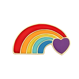 Pin Broche Arcoíris - Corazón Grande LGBTQ+