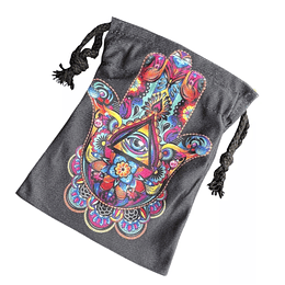 Bolsa de Tarot Diseño Mano de Fátima 13 x 18 cm
