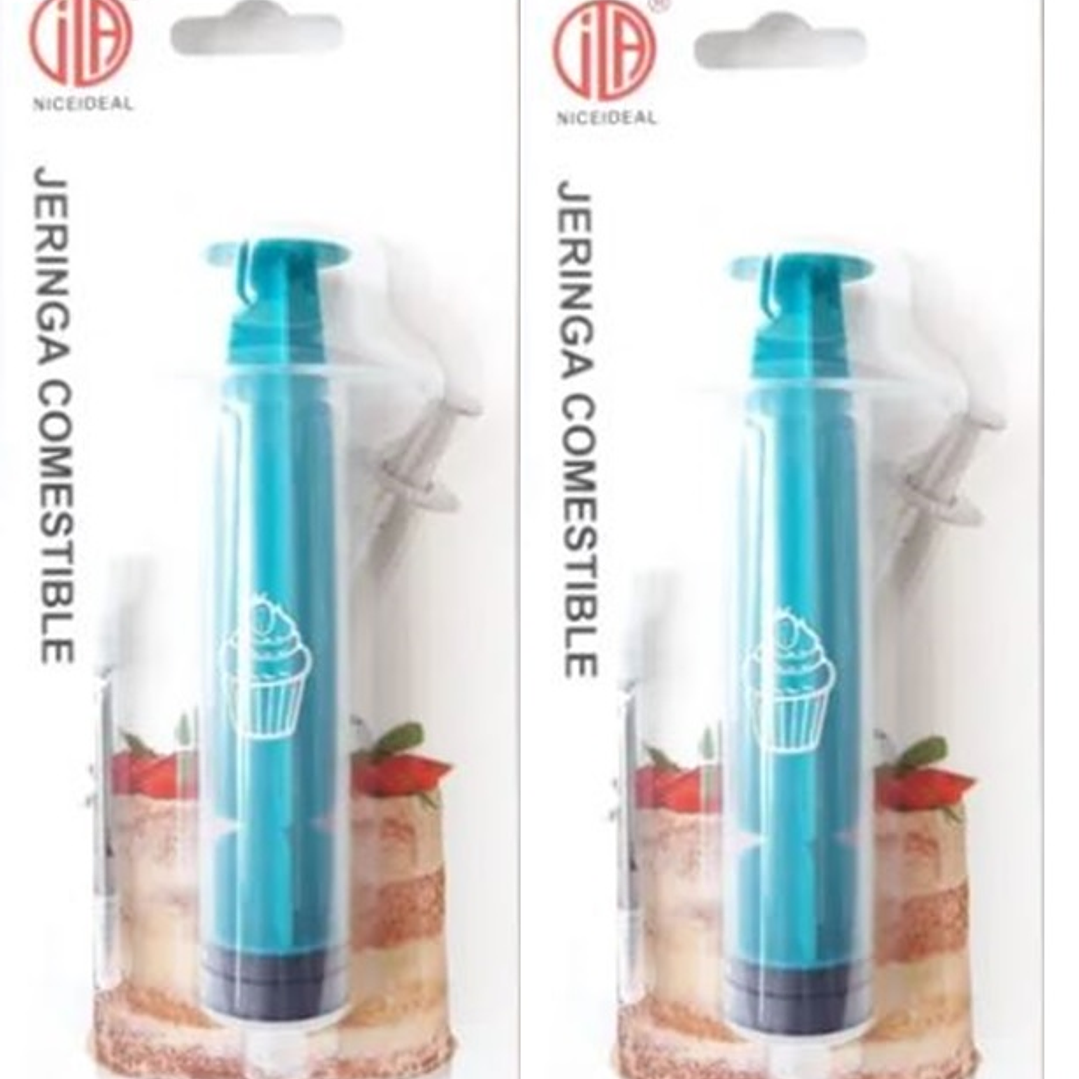 2 Jeringas Con Catéter Alimentación Verde 1