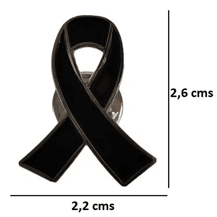 Pin Broche Lazo Negro - Símbolo de Luto 2