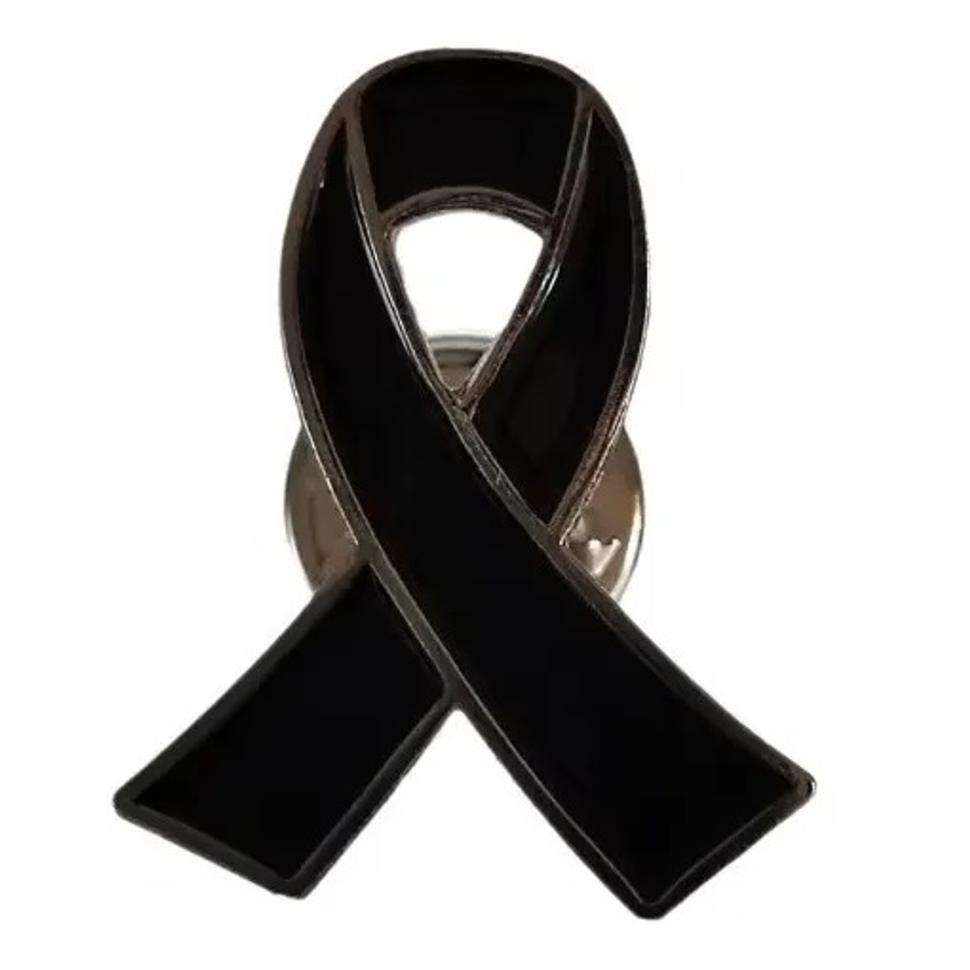 Pin Broche Lazo Negro - Símbolo de Luto 1