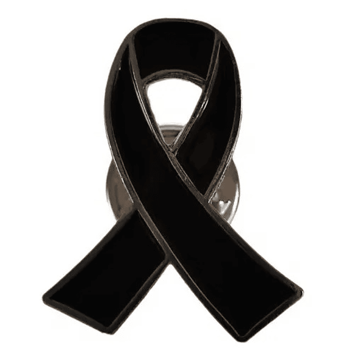 Pin Broche Lazo Negro - Símbolo de Luto 1
