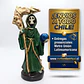 Figura de la Santa Muerte color verde 12 cm - thumbnail 1