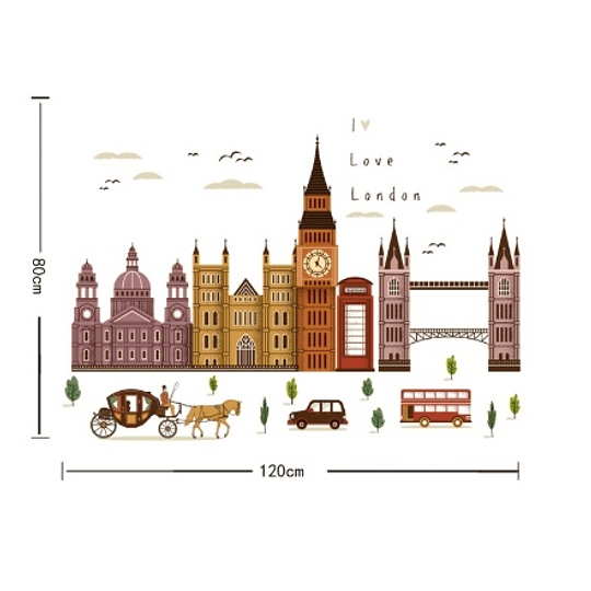 Vinilo decorativo adhesivo para pared - Diseño I Love London