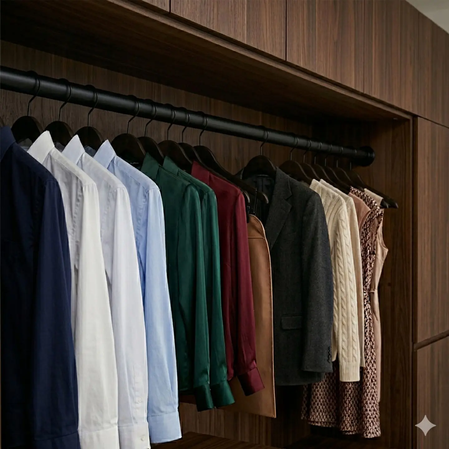 Barra Closet Ovalada Acero Inoxidable Negro 1