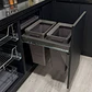 Basurero Reciclaje 2 Contenedores Antracita (36 Lts) - Miniatura 1