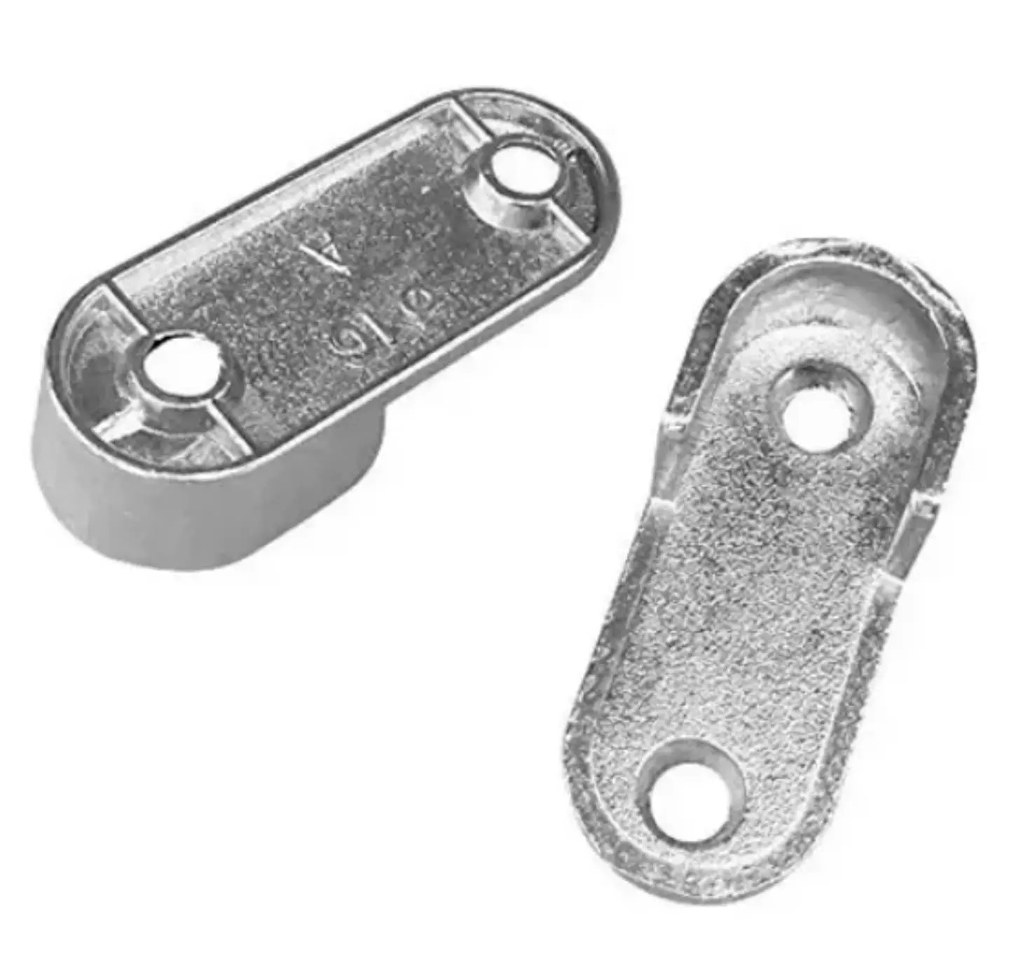 Soporte Barra Ovalada Lateral und. Plateado 2