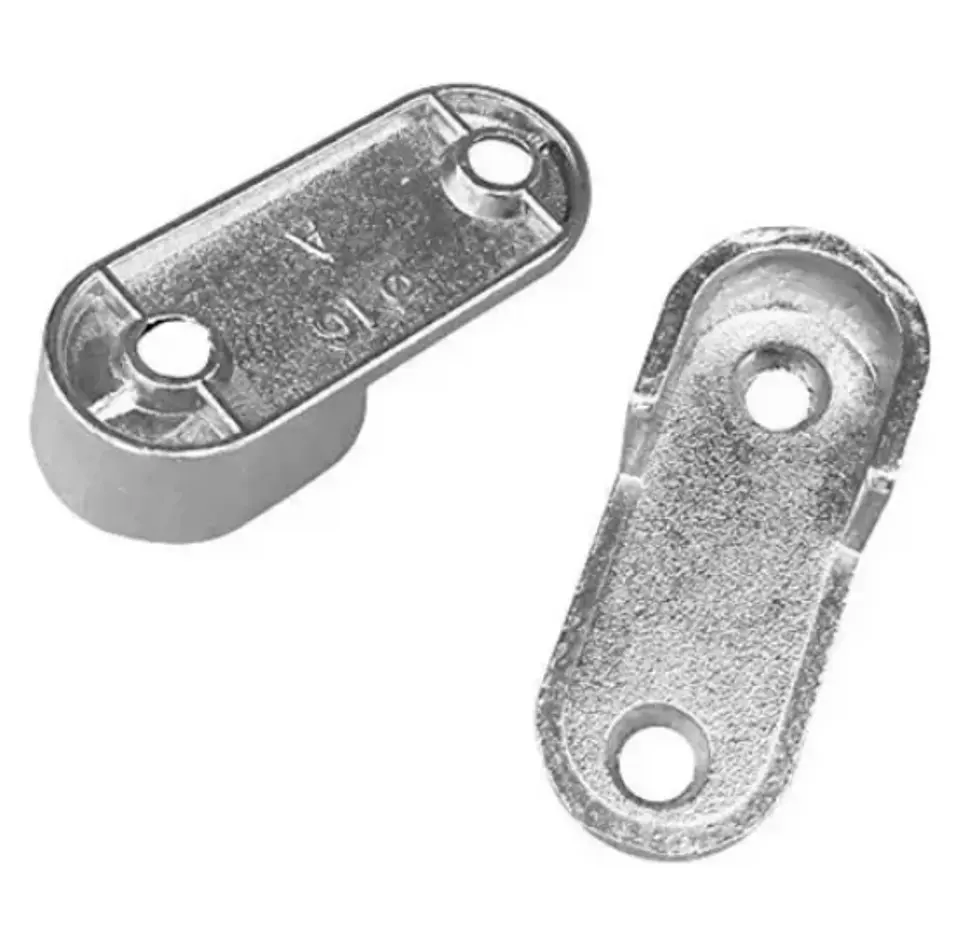 Soporte Barra Ovalada Lateral und. Plateado 2