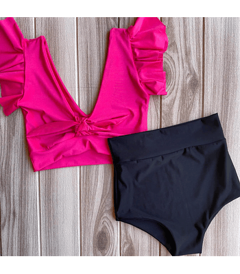 Top Patricia color a elección + Calzón negro a elección