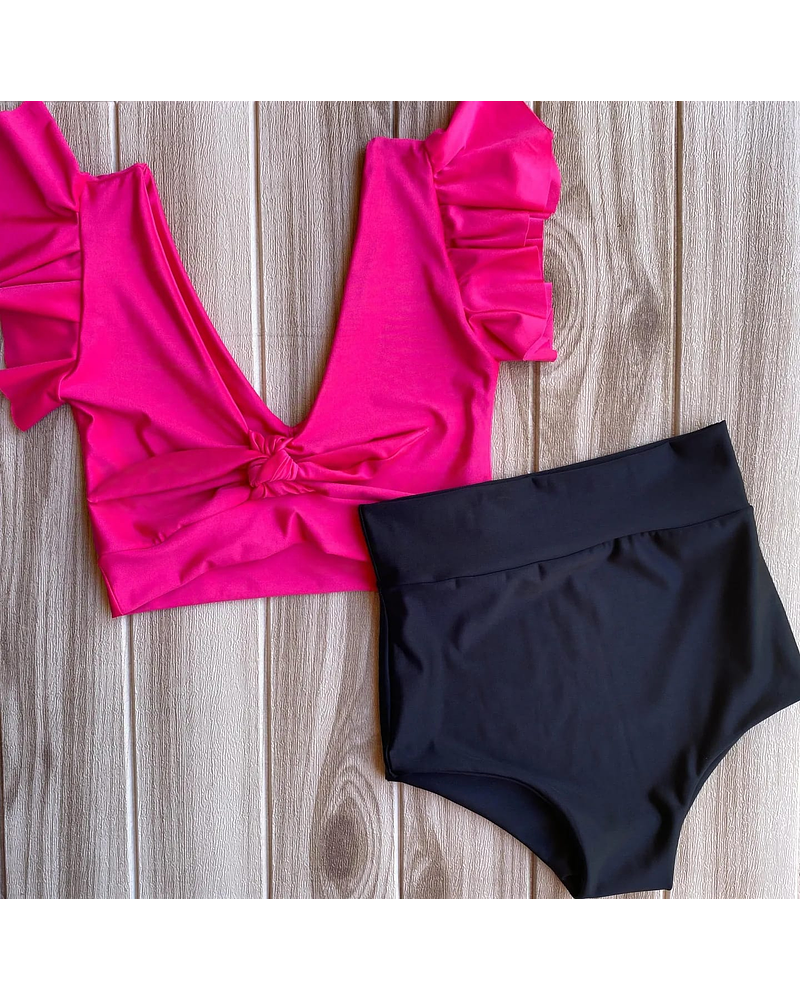 Top Patricia color a elección + Calzón negro a elección