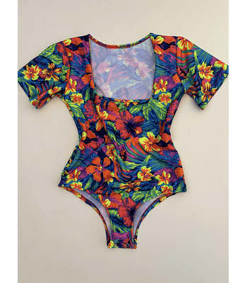 Body escote cuadrado manga corta estampado a elección