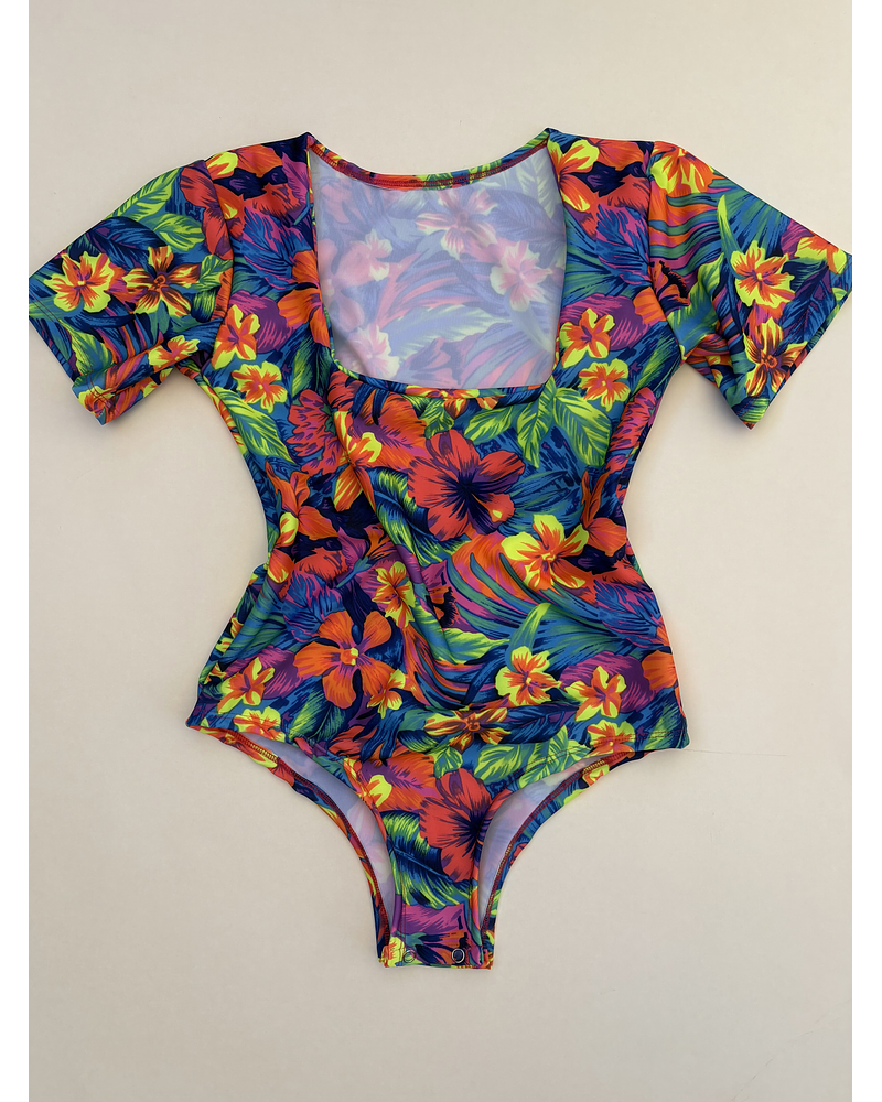 Body escote cuadrado manga corta estampado a elección