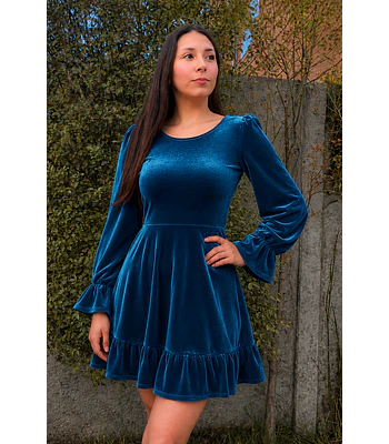 Vestido Samy terciopelo color a elección