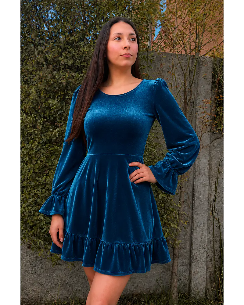 Vestido Samy terciopelo color a elección