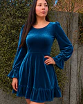 Vestido Samy terciopelo color a elección
