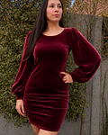 Vestido Yuna terciopelo color a elección