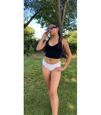 Top paloma negro + calzón tanga color a elección