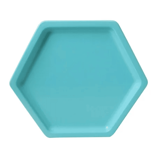 Bandeja Hexagonal Pequeña 15cm Azul Tiffany