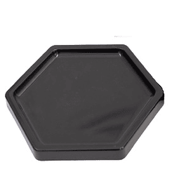 Bandeja Hexagonal Grande 18cm Negro