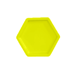 Bandeja Hexagonal Grande 18cm Fluor Amarillo