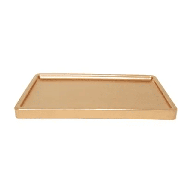 Bandeja Rectangular Dorado Linea Premium