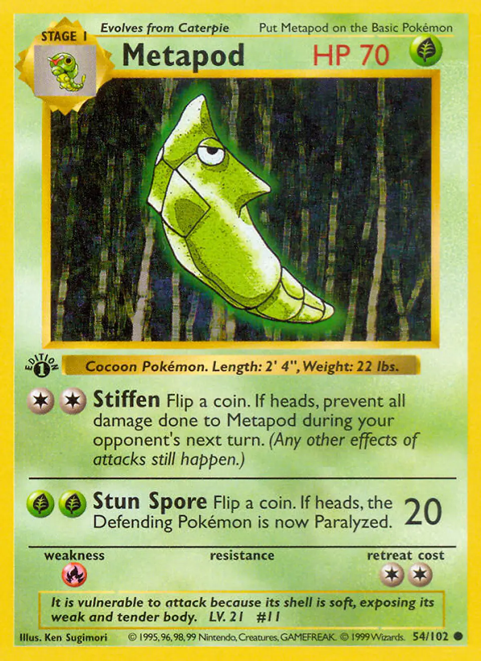 Metapod #54 (Base Set) 1