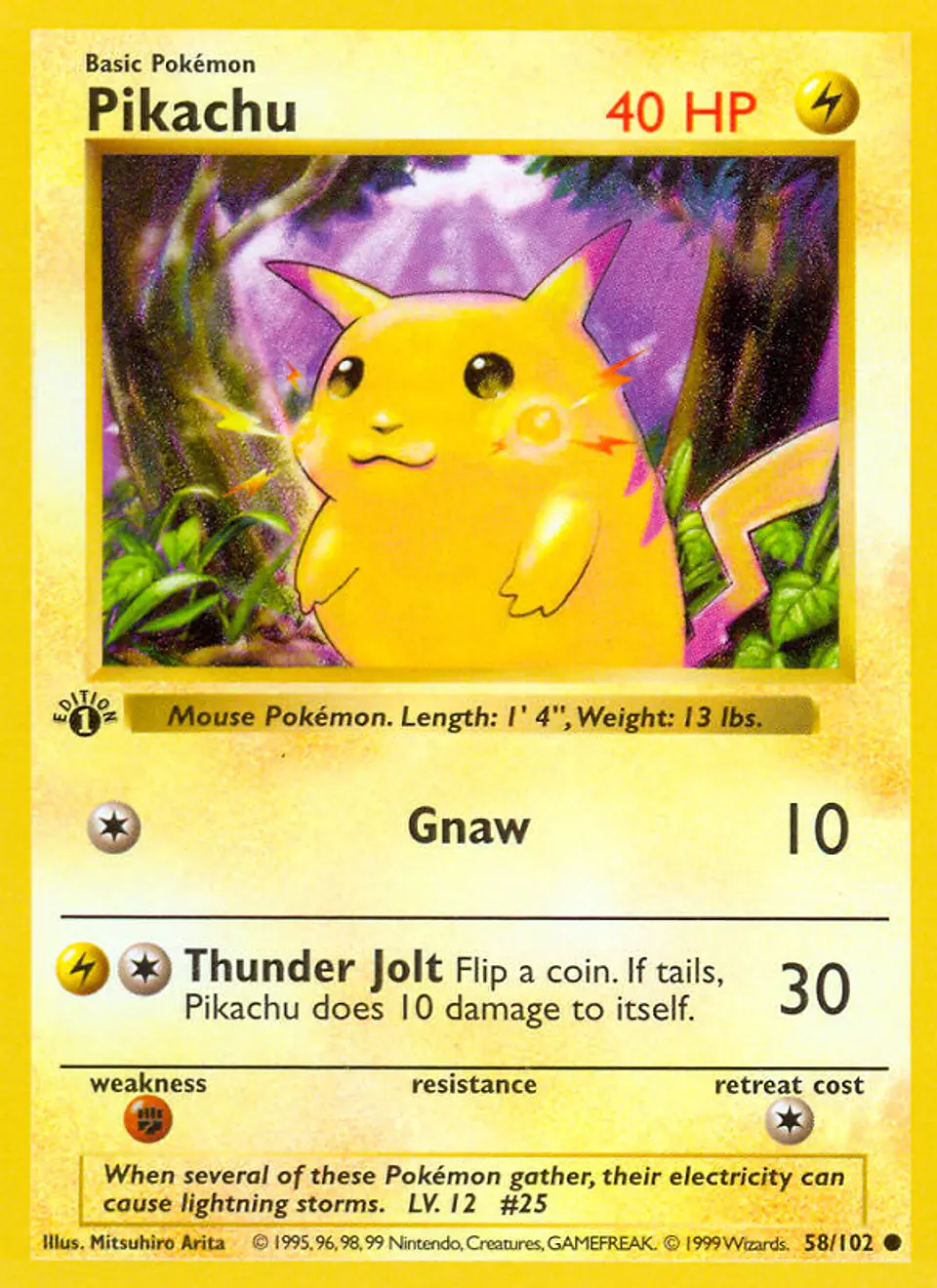 Pikachu #58 (Base Set) 1