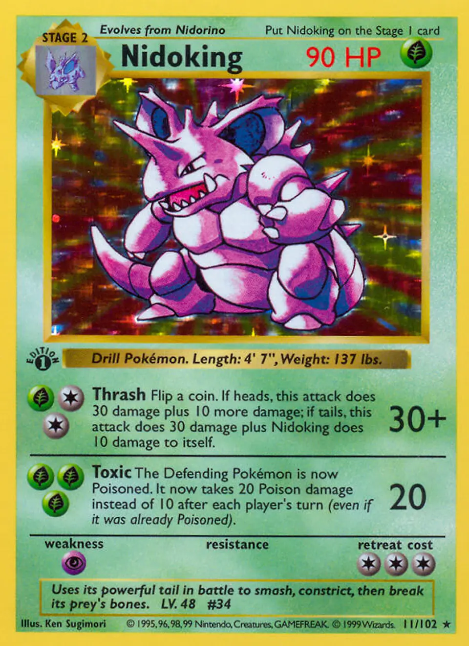 Nidoking #11 (Base Set) 1