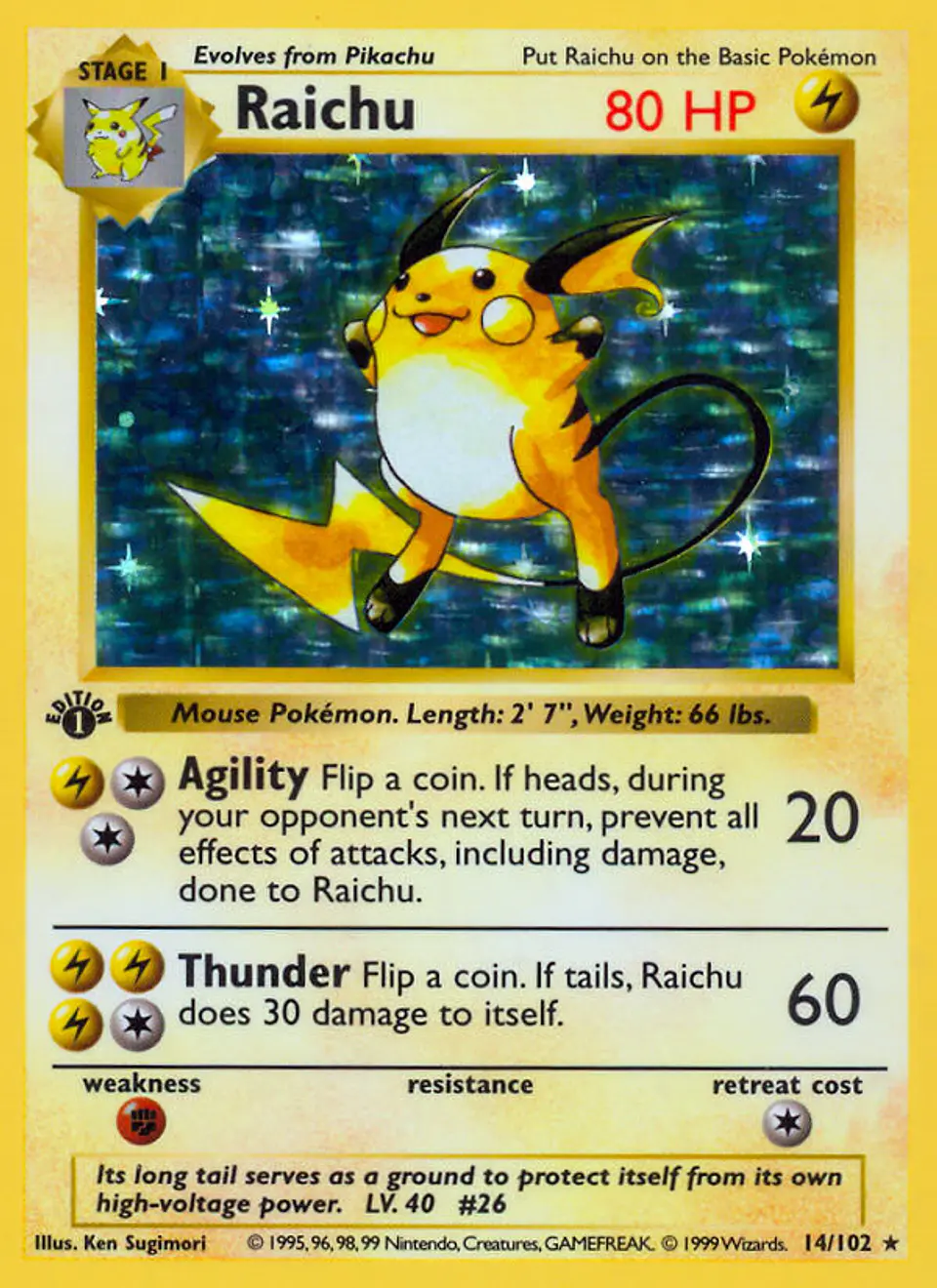 Raichu #14 (Base Set) 1