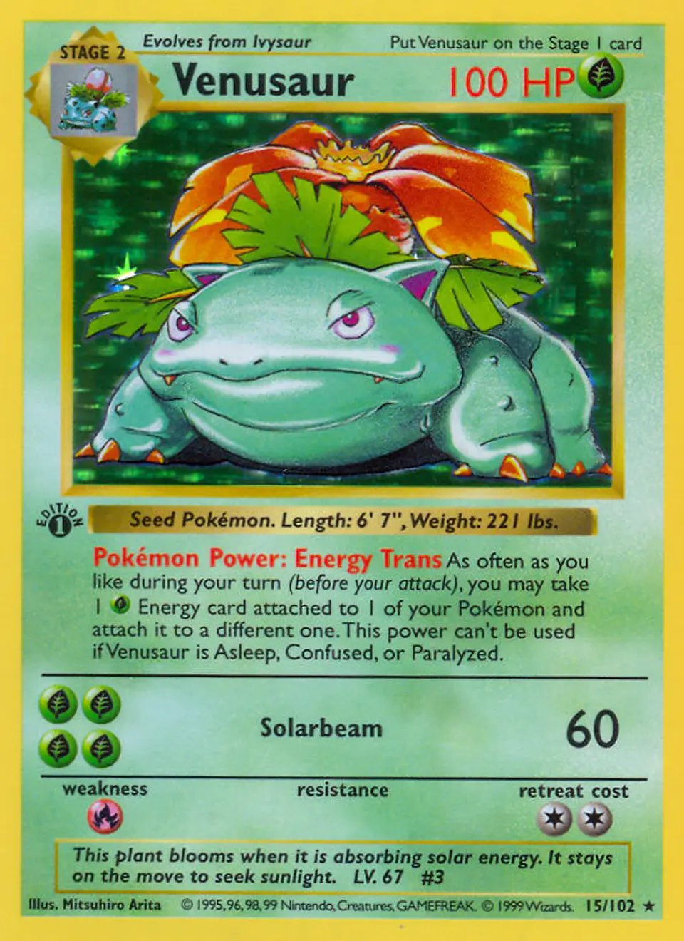 Venusaur #15 (Base Set) 1