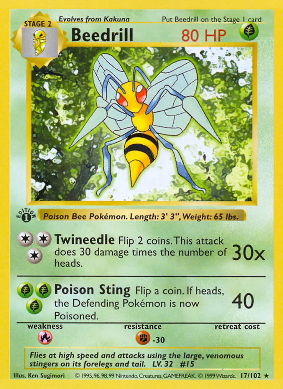 Beedrill #17 (Base Set) 1