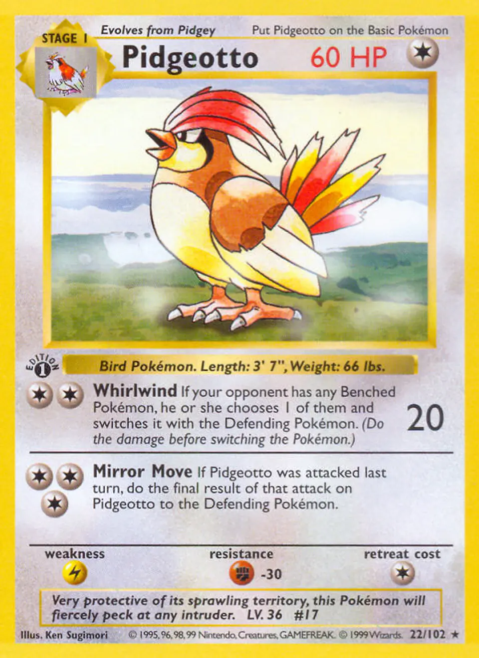 Pidgeotto #22 (Base Set) 1