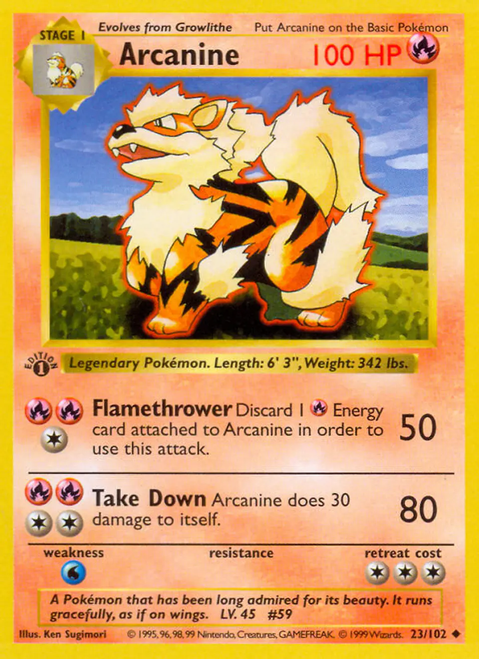Arcanine #23 (Base Set) 1