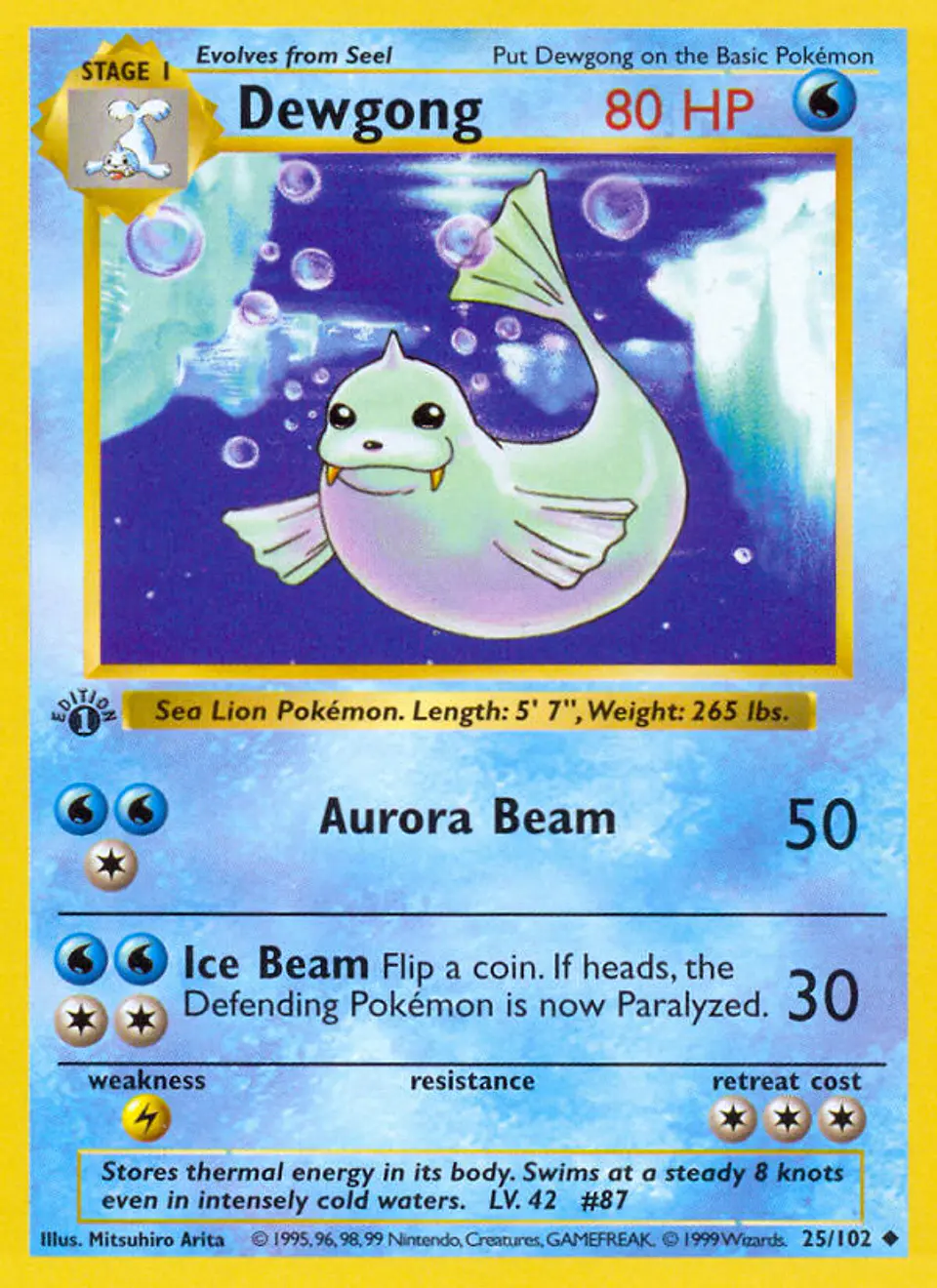 Dewgong #25 (Base Set) 1