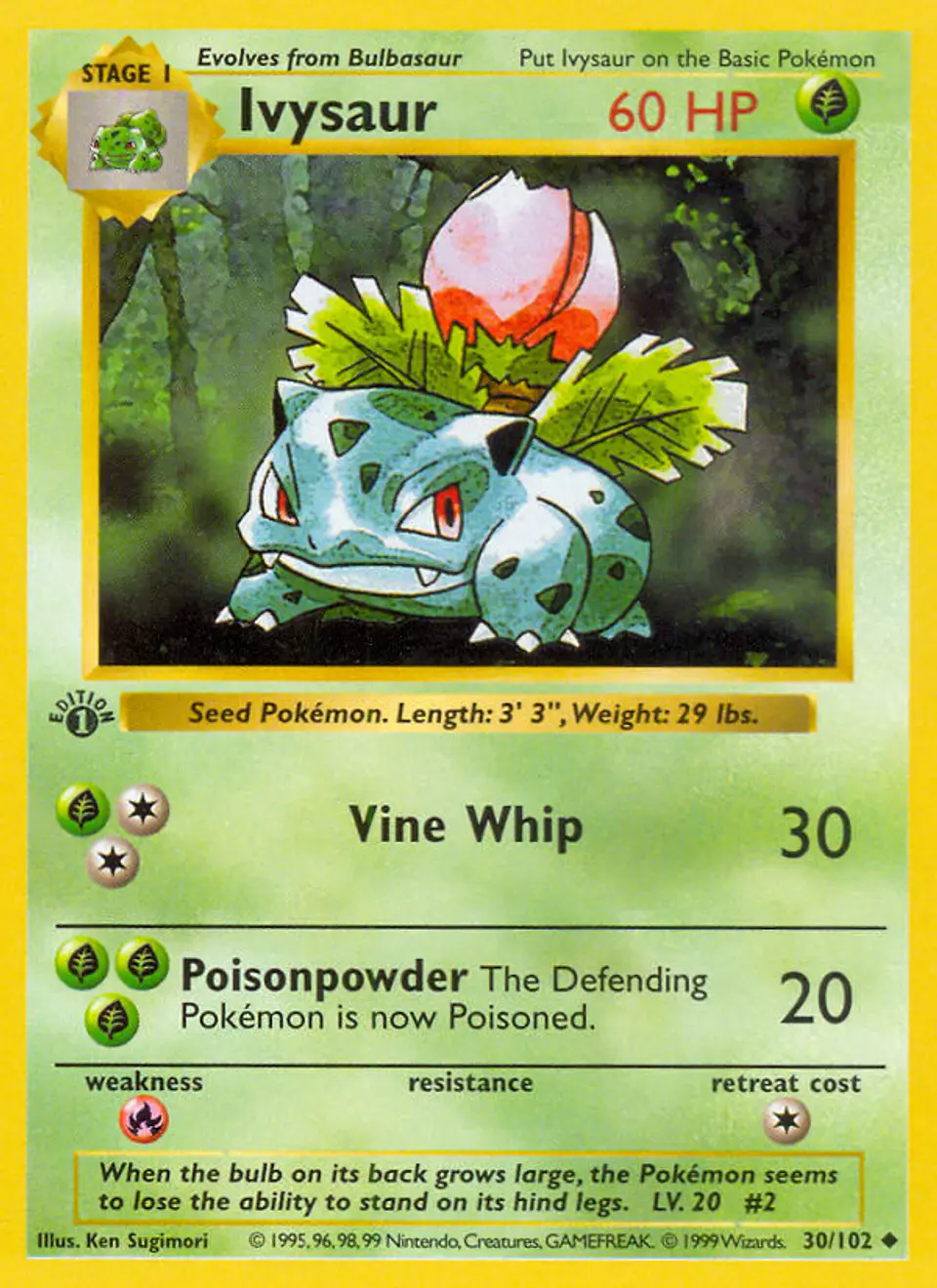 Ivysaur #30 (Base Set) 1