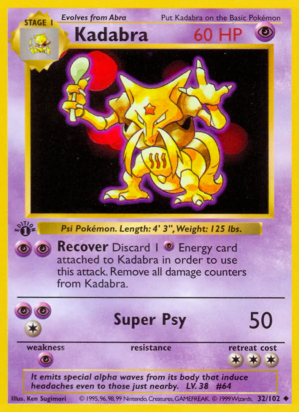 Kadabra #32 (Base Set) 1