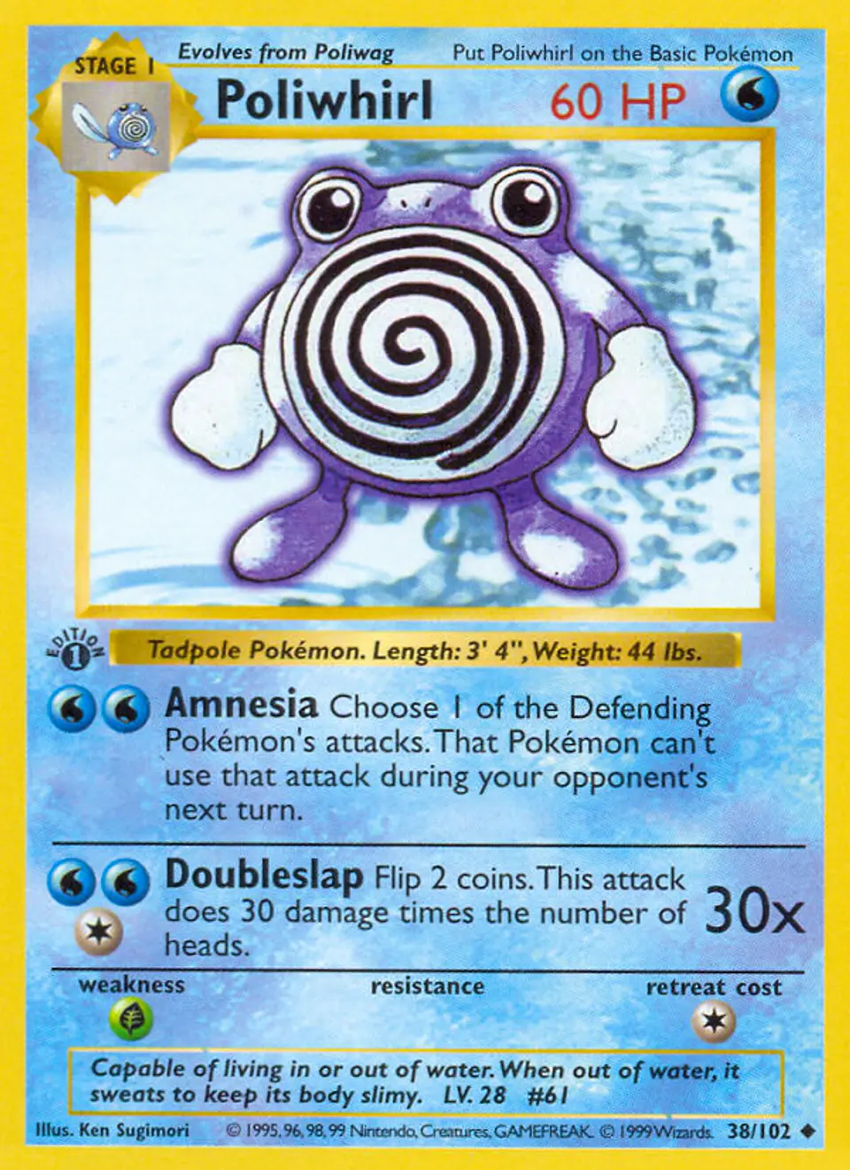Poliwhirl #38 (Base Set) 1