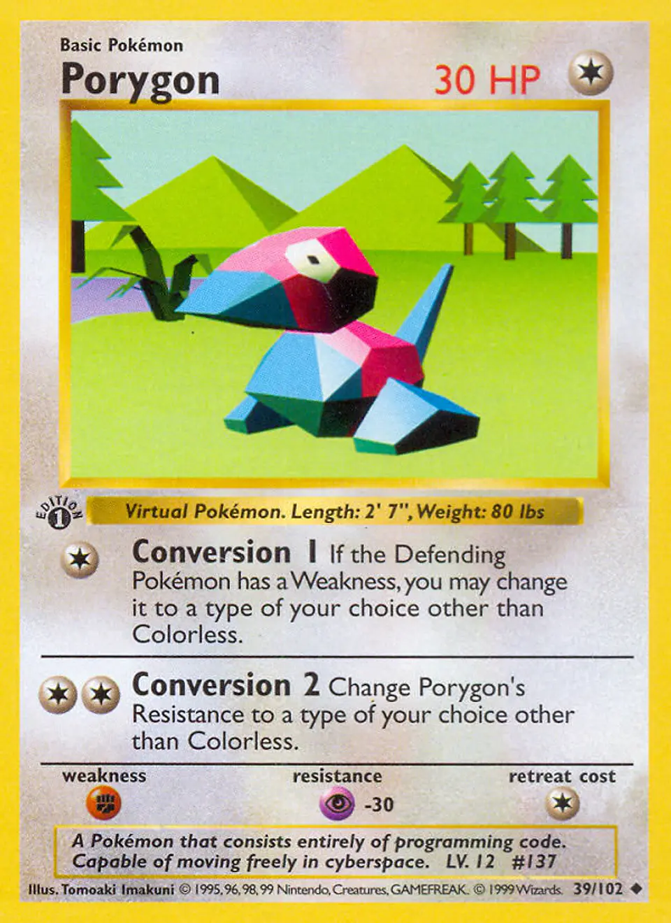 Porygon #39 (Base Set) 1