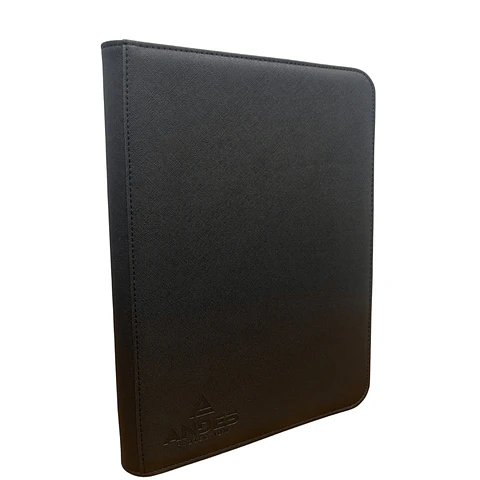 Andes protection - 9 pocket leather card binder - black