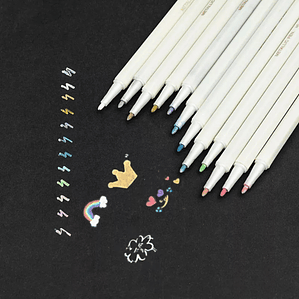 Set libreta negra y lápices tinta gel