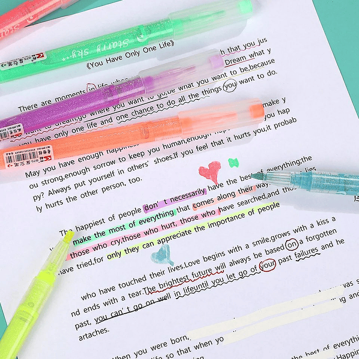 Destacadores líquidos 6 colores 2